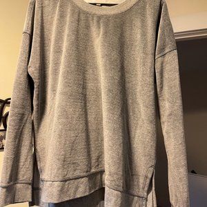 Women's velour gray top, worn once or twice, Size Large Lilla P